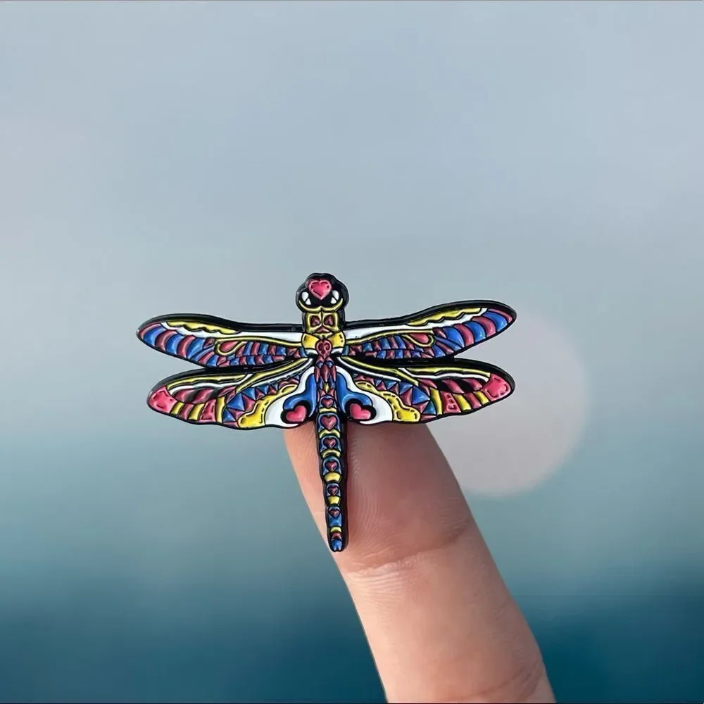 Colorful Dragonfly Enamel Pin/ Brooch Lapel